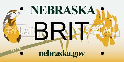 BRIT Nebraska License Plate