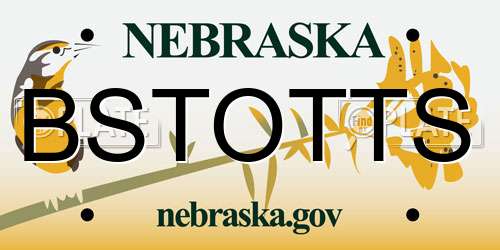 BSTOTTS Nebraska License Plate