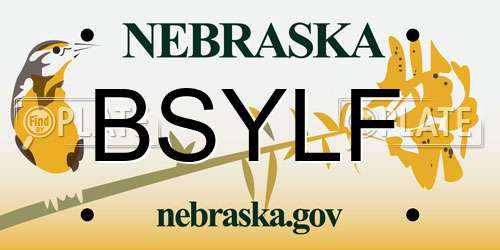 BSYLF Nebraska License Plate