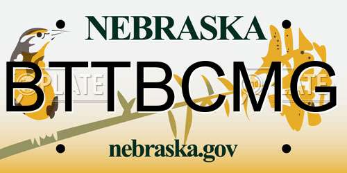 BTTBCMG Nebraska License Plate