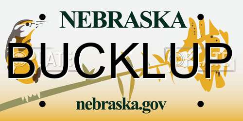 BUCKLUP Nebraska License Plate