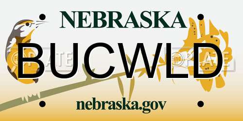 BUCWLD Nebraska License Plate