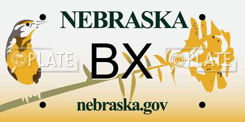 BX Nebraska License Plate