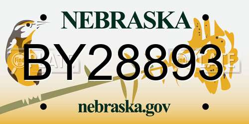 BY28893 Nebraska License Plate