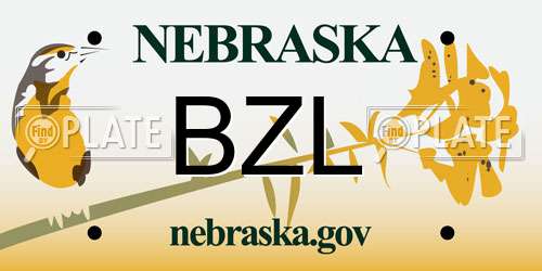 BZL Nebraska License Plate