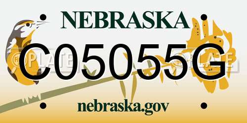C05055G Nebraska License Plate