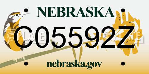 C05592Z Nebraska License Plate