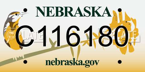 C116180 Nebraska License Plate