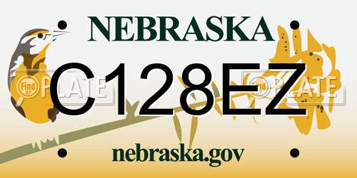 C128EZ Nebraska License Plate