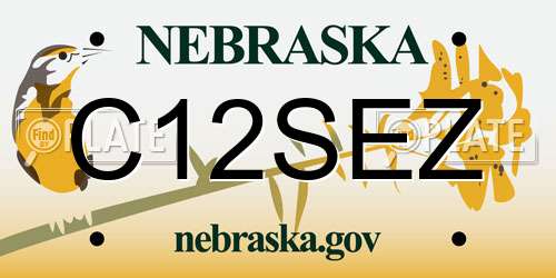 C12SEZ Nebraska License Plate