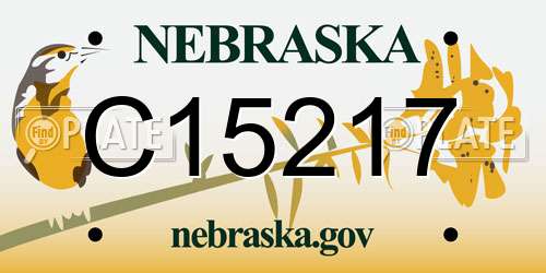 C15217 Nebraska License Plate