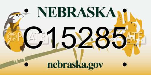 C15285 Nebraska License Plate