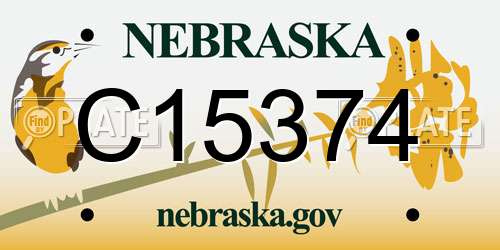 C15374 Nebraska License Plate