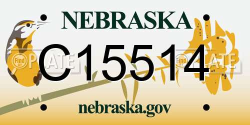 C15514 Nebraska License Plate