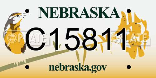 C15811 Nebraska License Plate