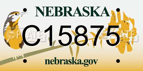 C15875 Nebraska License Plate