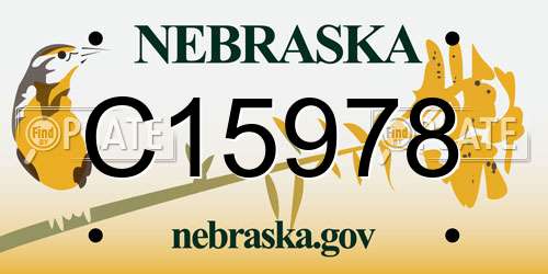 C15978 Nebraska License Plate