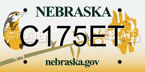 C175ET Nebraska License Plate