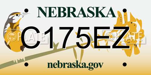 C175EZ Nebraska License Plate