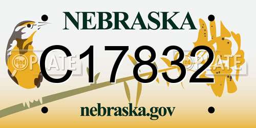 C17832 Nebraska License Plate
