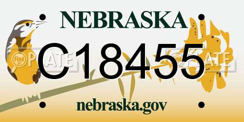 C18455 Nebraska License Plate