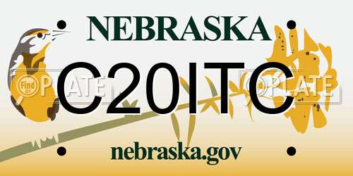 C20ITC Nebraska License Plate