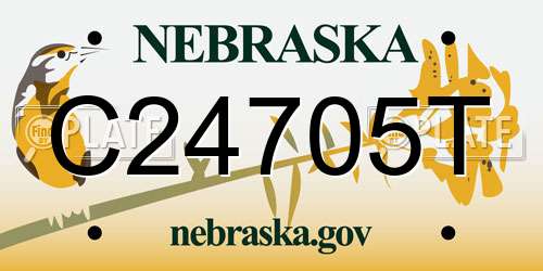 C24705T Nebraska License Plate