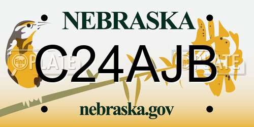 C24AJB Nebraska License Plate