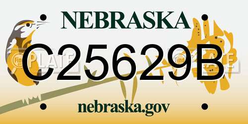 C25629B Nebraska License Plate