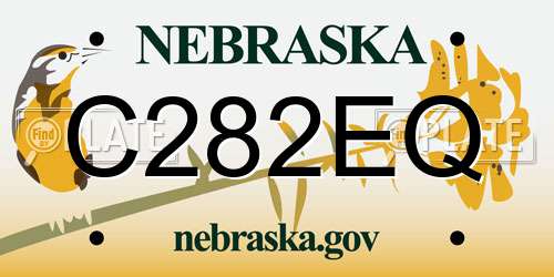 C282EQ Nebraska License Plate
