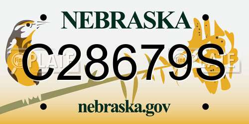 C28679S Nebraska License Plate