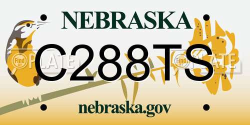 C288TS Nebraska License Plate