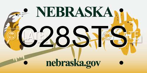 C28STS Nebraska License Plate
