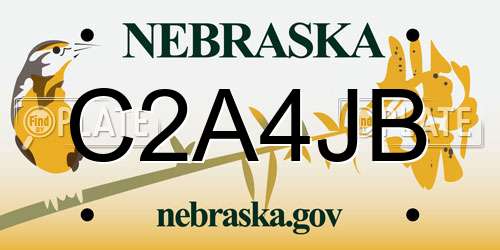 C2A4JB Nebraska License Plate