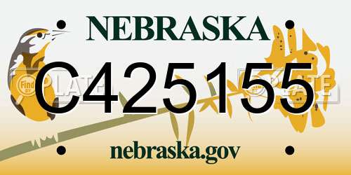 C425155 Nebraska License Plate