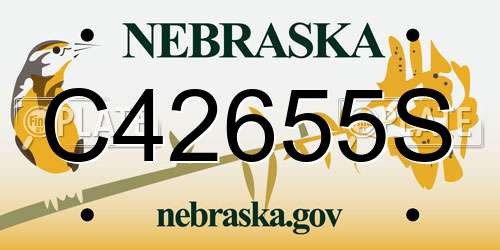 C42655S Nebraska License Plate