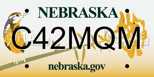 C42MQM Nebraska License Plate
