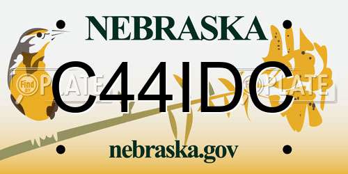 C44IDC Nebraska License Plate