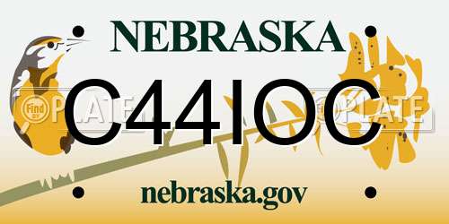 C44IOC Nebraska License Plate