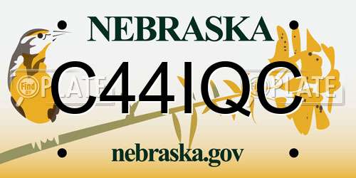 C44IQC Nebraska License Plate