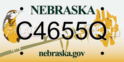 C4655Q Nebraska License Plate