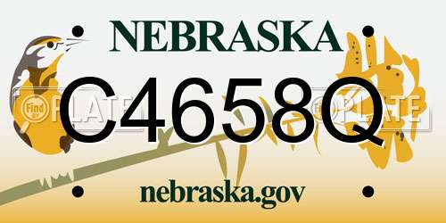 C4658Q Nebraska License Plate