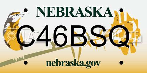C46BSQ Nebraska License Plate