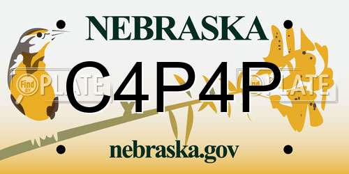 C4P4P Nebraska License Plate