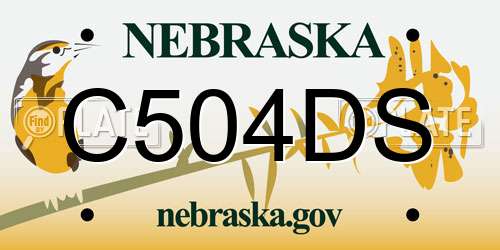C504DS Nebraska License Plate