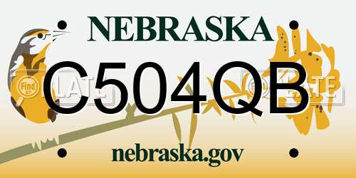 C504QB Nebraska License Plate