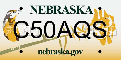 C50AQS Nebraska License Plate