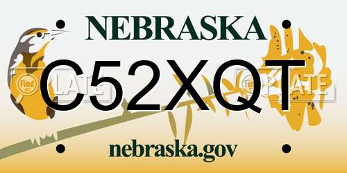 C52XQT Nebraska License Plate
