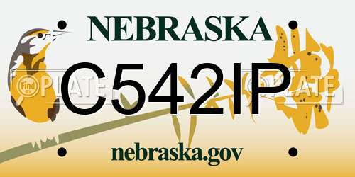 C542IP Nebraska License Plate