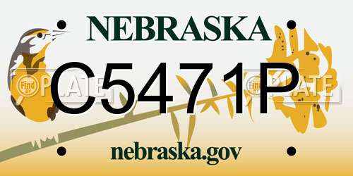 C5471P Nebraska License Plate